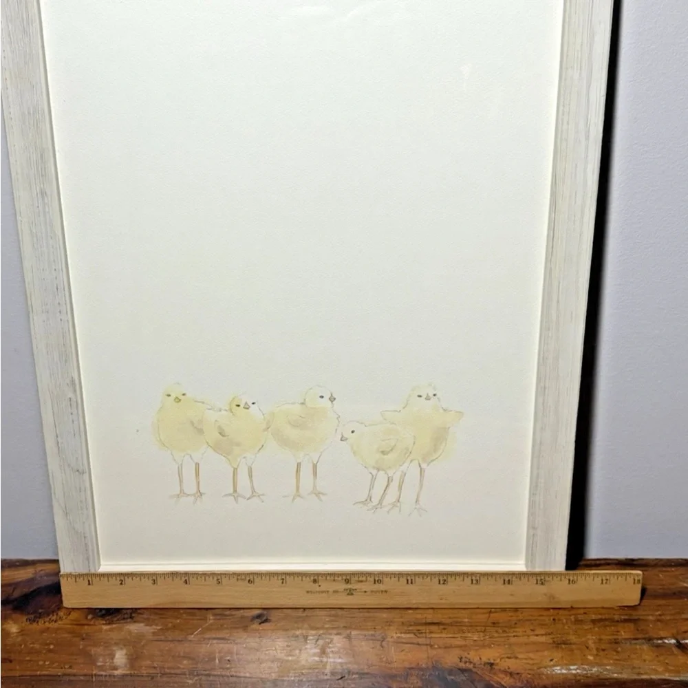 Restoration Hardware Baby Child Watercolor Animal print Baby Chicks Barnyard